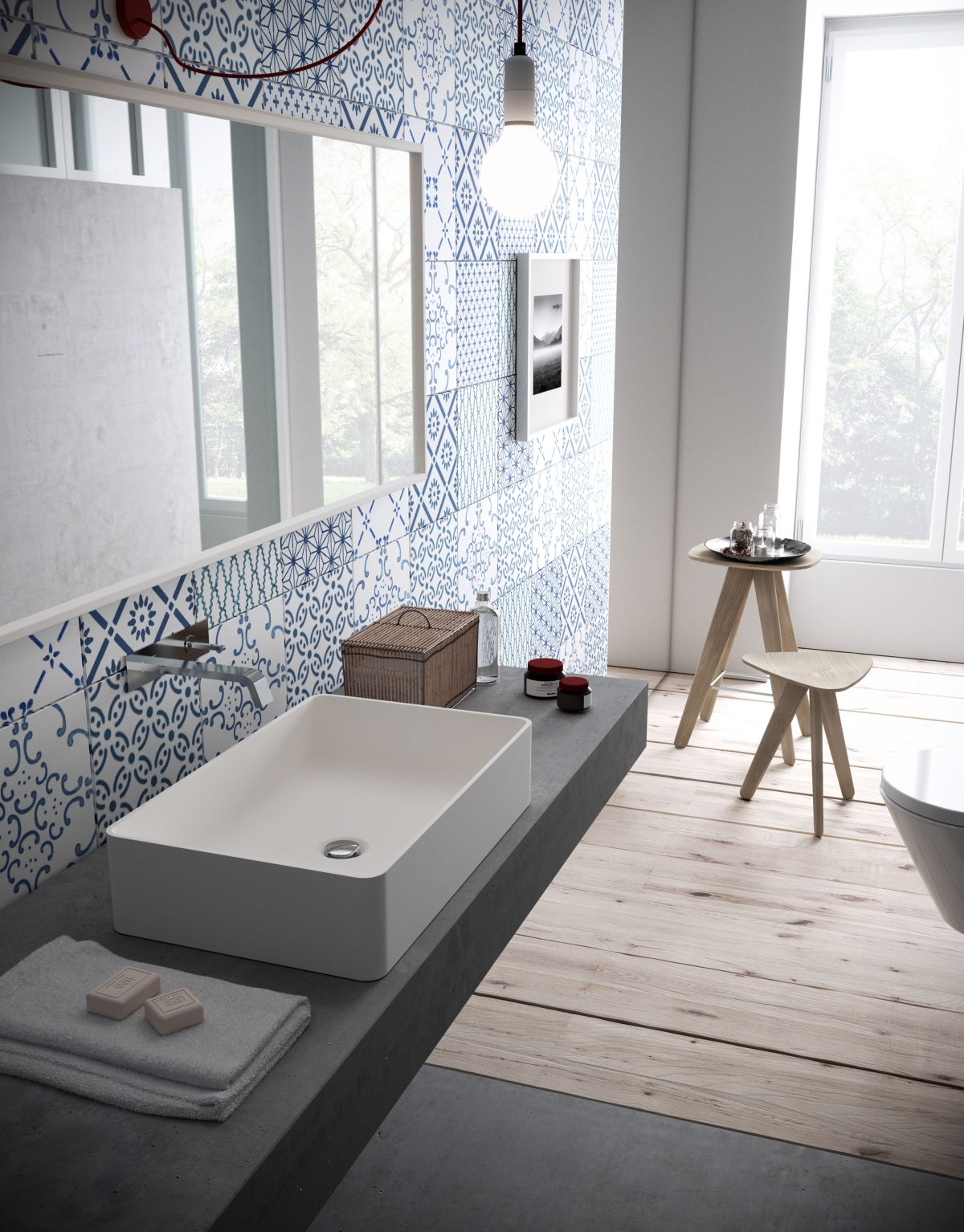 Luci e colori nel bagno: hi macs® a imm cologne 2016 Bagno rivestimento pietra illuminazione