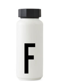 Botella isotérmica Arne Jacobsen - 500 ml - Letra F Cartas de diseño blanco Arne Jacobsen