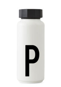 Arne Jacobsen等温ボトル -  500 ml  - レターP白のデザインレターArne Jacobsen