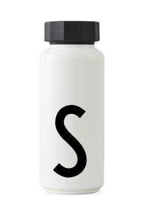 Bottiglia isotermica Arne Jacobsen - 500 ml - Lettera S Bianco Design Letters Arne Jacobsen