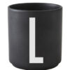 Mug Arne Jacobsen Letter L Black Design Letters Arne Jacobsen