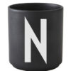 Mug Arne Jacobsen Letter N Black Design Letters Arne Jacobsen
