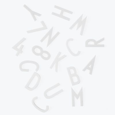 Große Zahlen und Buchstaben Set - von Arne Jacobsen / Für Design Letters weiß Panel Designer Arne Jacobsen
