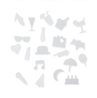 Party symbols set - for perforated panel White Design Letters
