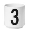 Φλυτζάνι καφέ Arne Jacobsen Αριθμός 3 Λευκή σχεδίαση επιστολών Arne Jacobsen