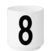 Arne Jacobsen coffee cup Number 8 White Design Letters Arne Jacobsen