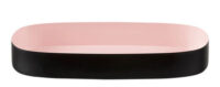 Bandeja pequeña de televisión / 22 x 12 cm Rosa | Letras de diseño en negro