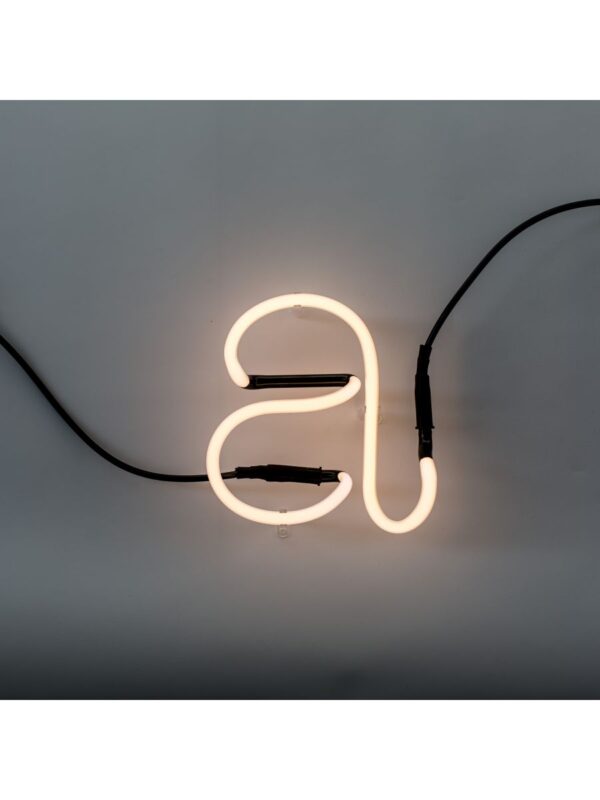 Neon Art Wall Lamp - Letter A White Seletti Selab