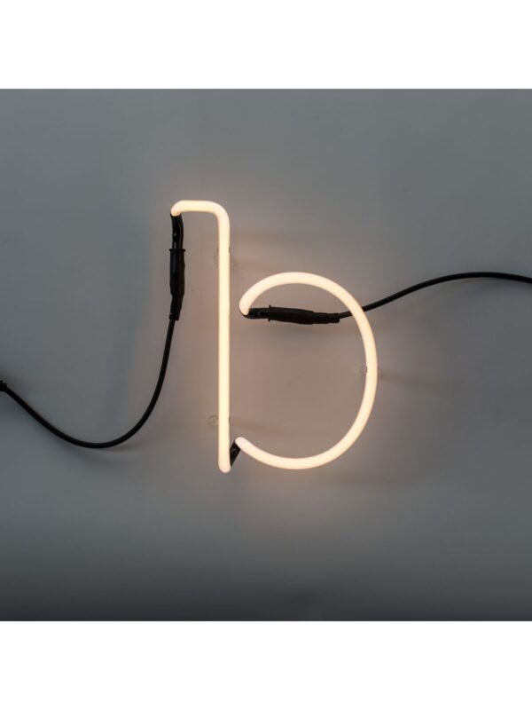 Neon Art Wall Lamp - Letter B White Seletti Selab