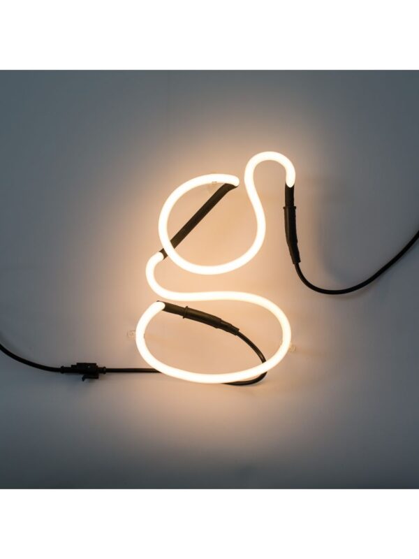 Neon Art Wall Lamp - Letter G White Seletti Selab