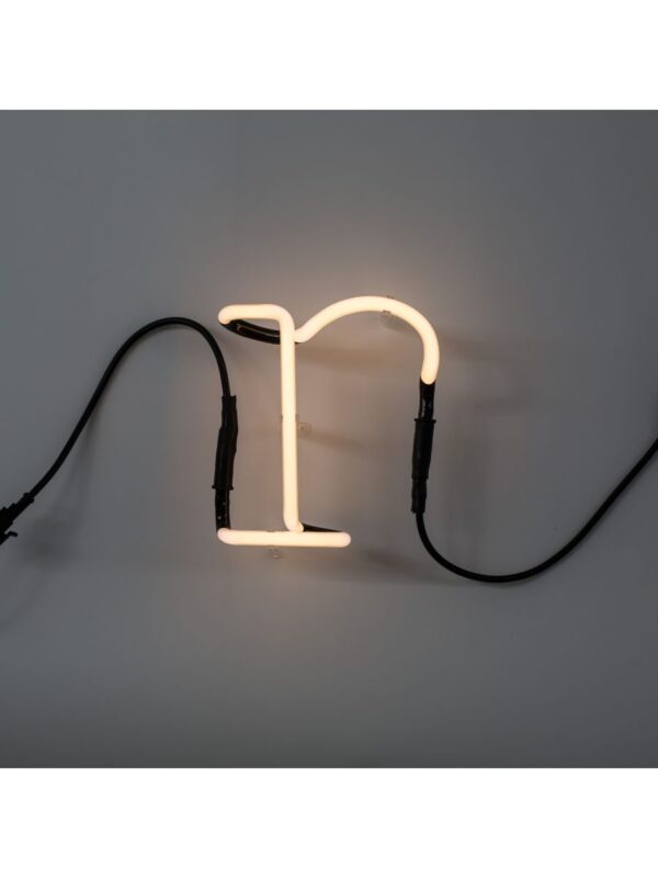 Neon Art Wall Lamp - Επιστολή R White Seletti Selab
