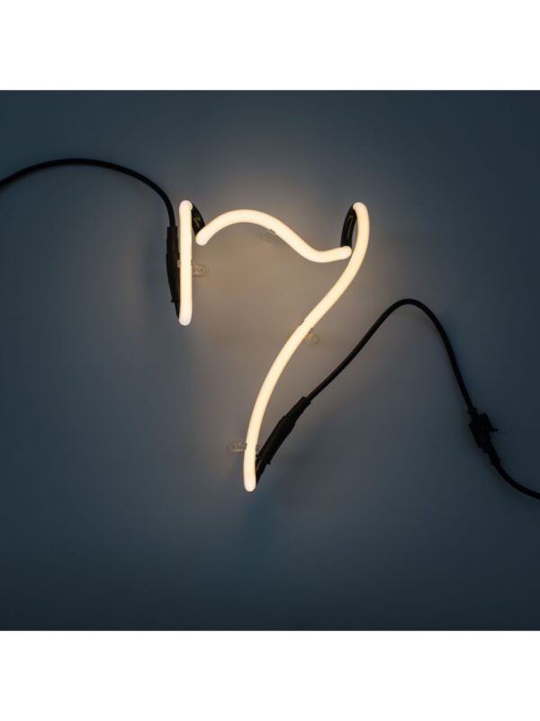 Lâmpada de parede de néon da arte - Selet branco do Seletti do número de 7