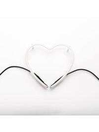 Neon Art Applique - White Heart Symbol Seletti Selab