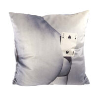Toiletpaper Cushion - Two of Spades - 50 x 50 cm Multicolor | White Seletti Maurizio Cattelan | Pierpaolo Ferrari