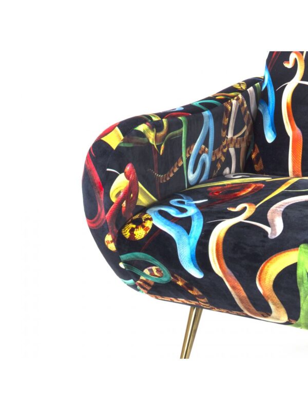 Καναπές καναπέ - φίδια από Seletti πολύχρωμες | Seletti μαύρη Maurizio Cattelan | Pierpaolo Ferrari