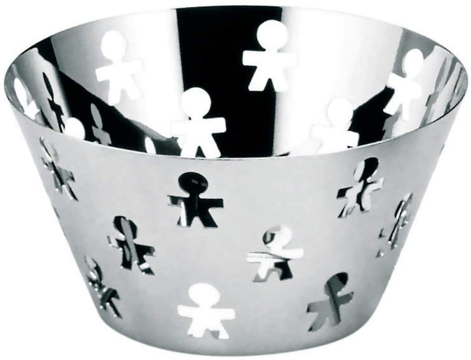 Fruit bowl Girotondo polished stainless steel design King-Kong for ALESSI -  SDM Product Selection