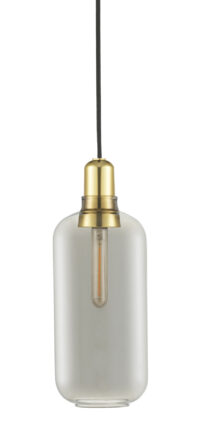 Lampada A Sospensione Amp Large - Ø 11,2 x H 26 cm Ottone|Grigio fumo Normann Copenhagen Simon Legald