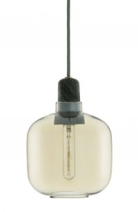 Amp Small Suspension Lamp - Ø 14 x H 17 cm Black | Golden Normann Copenhagen Simon Legald