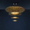 Machine of Light F Pendant Lamp - / LED - Ø 120 x H 145 cm - 4 Gold discs Catellani & Smith Enzo Catellani