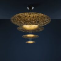 Μηχάνημα μενταγιόν Light F - - LED - Ø 120 x H 145 cm - 4 Gold δίσκοι Catellani & Smith Enzo Catellani