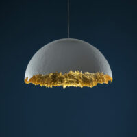 PostKrisi 49 Suspension Lamp - / Ø 60 cm White | Gold Catellani & Smith Enzo Catellani