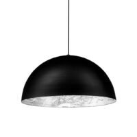Lámpara de suspensión Stchu-Moon 02 - / LED - Ø 60 cm Negro | Plata Catellani & Smith Enzo Catellani
