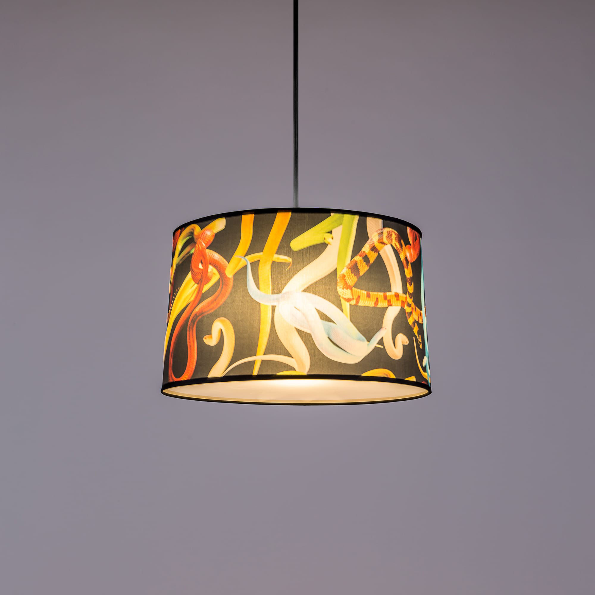 Lampada A Sospensione Toiletpaper - Snakes - Ø 39 cm Multicolore|Nero Seletti Maurizio Cattelan|Pierpaolo Ferrari