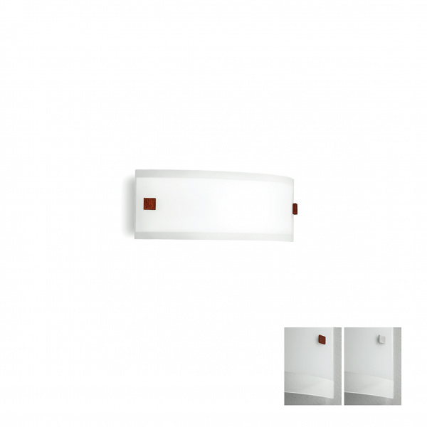 Mille LED Wall Lamp AP S White | Nickel | Red Linea Light Group Centro Design LLG