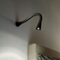 Snake LED AP M Wall Lamp Applique with articulated arm Black Linea Light Group Centro Design LLG