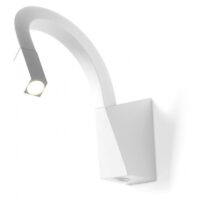 Snake LED Wandleuchte für Nachttisch, mit Schalter White Linea Light Group Centro Design LLG