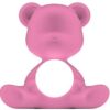 Lámpara de mesa inalámbrica Teddy Girl Bright Pink Qeeboo Stefano Giovannoni 1