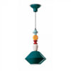 Lampe à Suspension Lariat C2510 Vert Pétrole | Multicolore Ferroluce 1