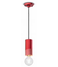 Lampe à Suspension PI C2501 Rouge Corail by Ferroluce 1