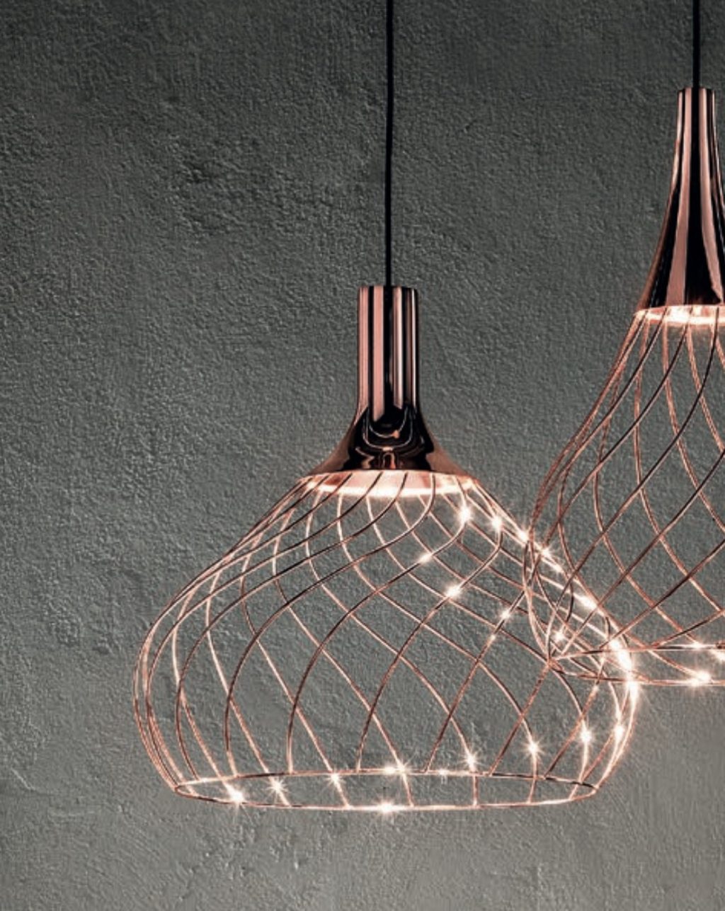 Lampada a sospensione Mongolfier_P2 Rame Linea Light Group Centro Design LLG