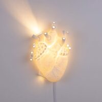 Heart Lamp White Wall Lamp Seletti Marcantonio Raimondi Malerba