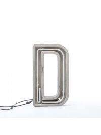 Алуминатни табела светилки - бело писмо D | Сива | Seletti BBMDS цемент