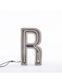Lampe de table Alphacrete - Lettre R Blanc | Gris | Béton Seletti BBMDS