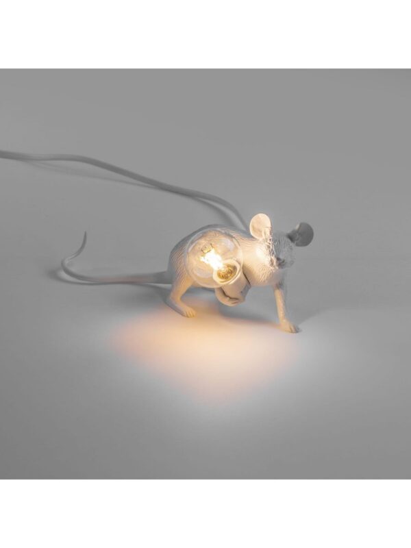 Lampada da Tavolo Mouse Lie Down #3 Topolino allungato Bianco Seletti Marcantonio Raimondi Malerba