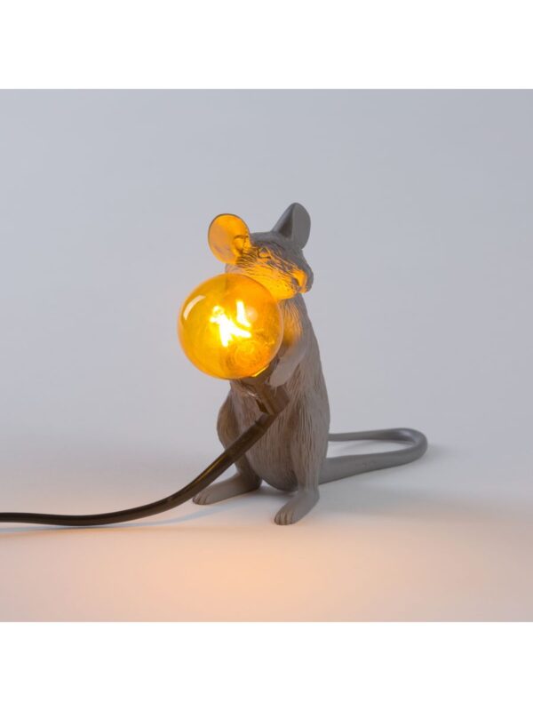 Lampada da Tavolo Mouse Sitting #2 - Topo seduto Grigio Seletti Marcantonio Raimondi Malerba