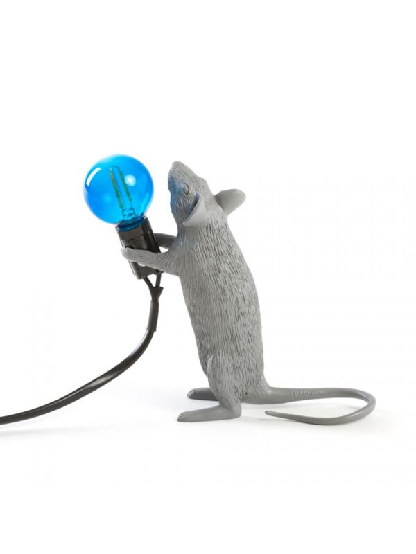Lampada da Tavolo Mouse Standing #1 - Topo in piedi Grigio Seletti Marcantonio Raimondi Malerba