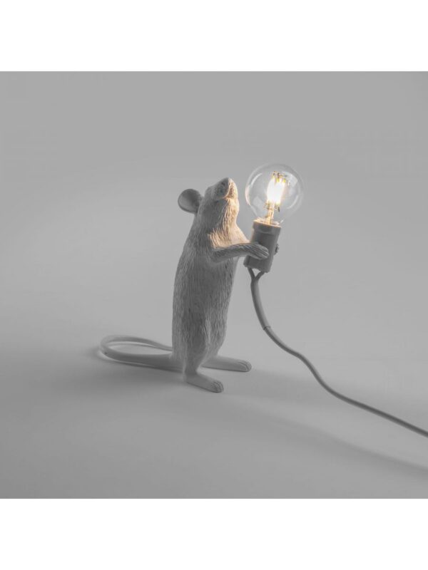 Lampada da Tavolo Mouse Standing #1 Topolino in piedi Bianco Seletti Marcantonio Raimondi Malerba