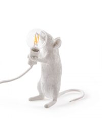 Lampada da Tavolo Mouse Standing #1 Topolino in piedi Bianco Seletti Marcantonio Raimondi Malerba