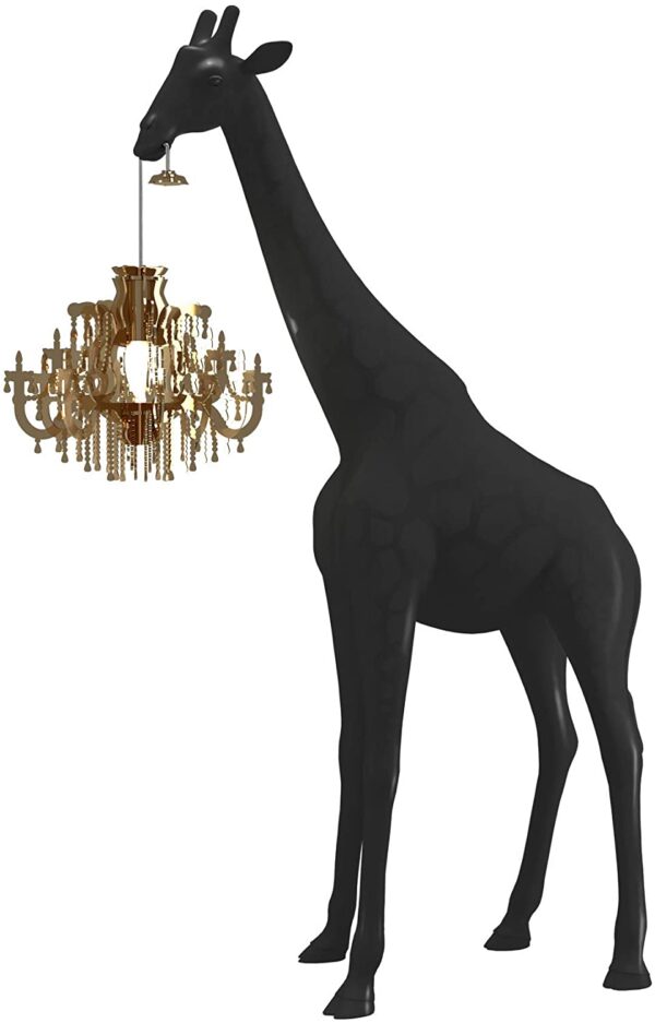 Giraffe in Love Floor Lamp XS Black Qeeboo Marcantonio Raimondi Malerba 1