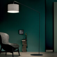 Thank You FL PT White | Black Floor Lamp Linea Light Group Centro Design LLG