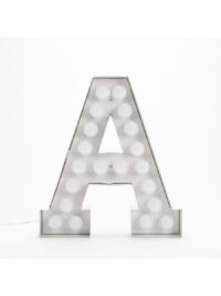 Vegaz Floor Lamp - Letter A - H 60 cm White Seletti Selab