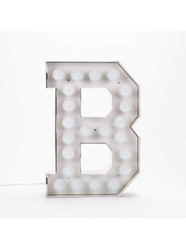 Lampada da Terra Vegaz - Lettera B - H 60 cm Bianco Seletti Selab
