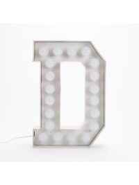Vegaz Floor Lamp - Letter D - H 60 cm White Seletti Selab