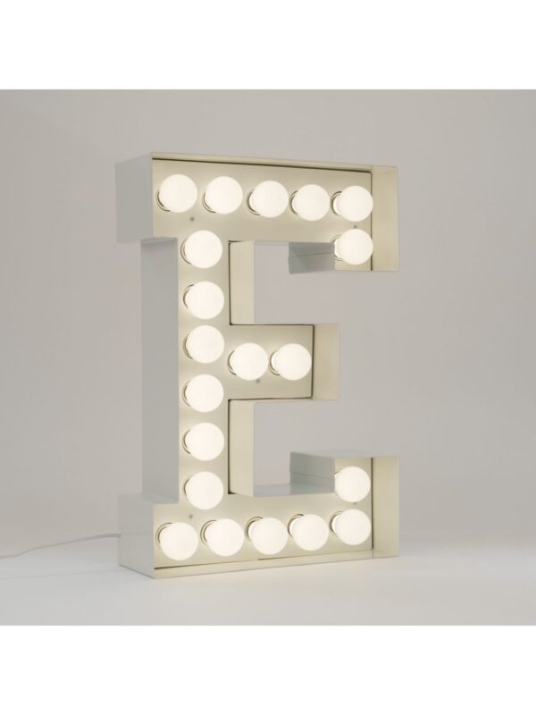 Vegaz Floor Lamp - Letter E - H 60 cm White Seletti Selab
