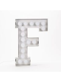 Lampada da Terra Vegaz - Lettera F - H 60 cm Bianco Seletti Selab