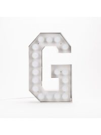 Vegaz Floor Lamp - Letter G - H 60 cm White Seletti Selab